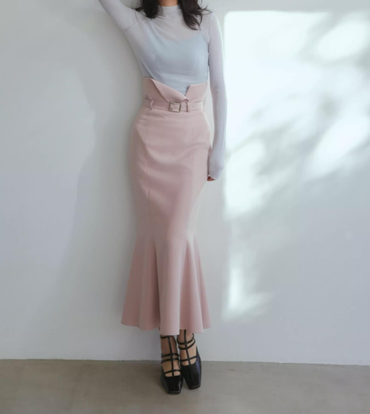 Square-toe French Chunky Heels