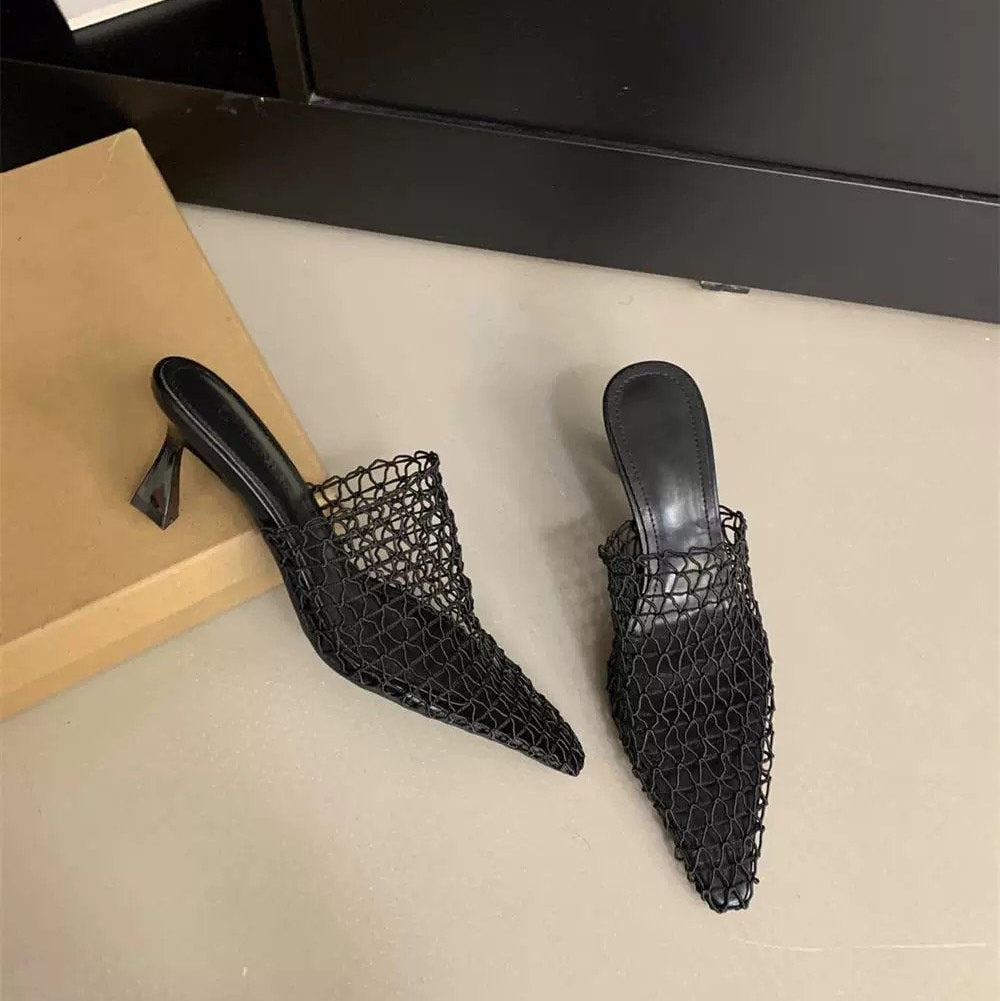 Mesh Pointed Mule